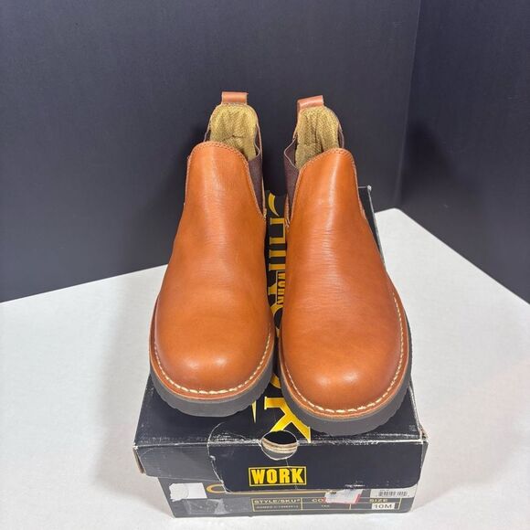 Chinook Work Romeo II Heritage Tan Leather Slip-On Shoe NEW in box Size 10 - Picture 6 of 15